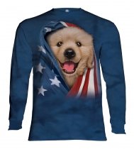 Patriotic Golden Pup - Long Sleeve The Mountain
