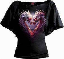 Heart of Dragons - Ladies Bat Top Spiral