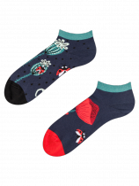 Ladybugs and Poppy Flowers - Low Socks