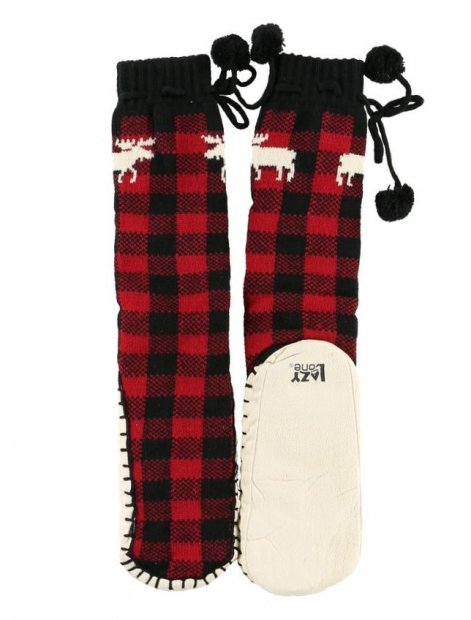 Moose Plaid Mukluk - Ponožky do bačkor - LazyOne
