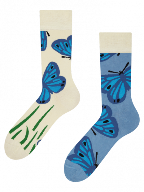 Motýl modrásek - Bambusové Ponožky Good Mood