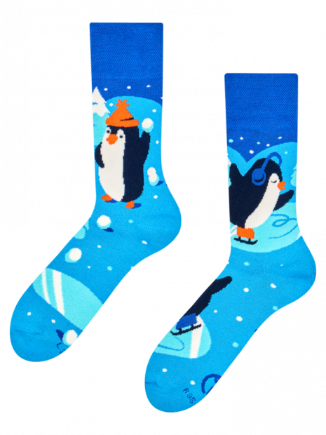 Skating Penguins - Winter Socks - Good Mood