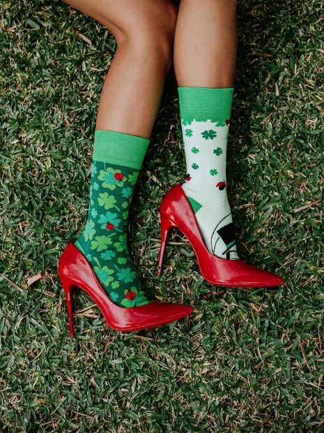 Four Leaf Clover for Luck - Socks Good Mood
