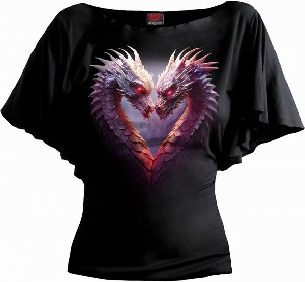 Heart of Dragons - Ladies Bat Top Spiral