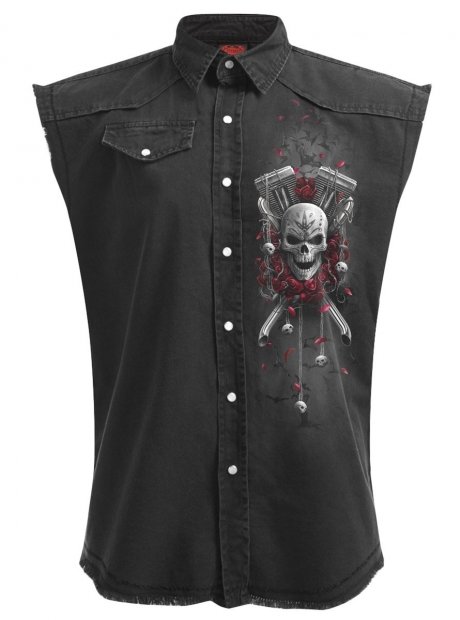 Dotd Bikers - Sleeveless Denim Spiral