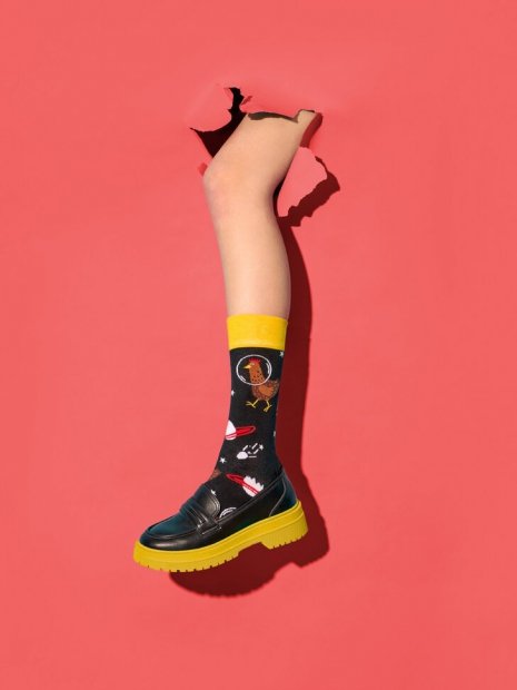Chicken Astronaut- Socks Good Mood