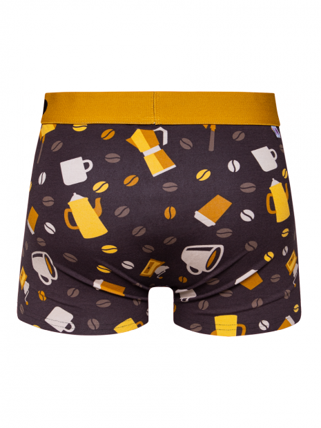 Coffee Beans - Mens Fitted Trunks - Good Mood
