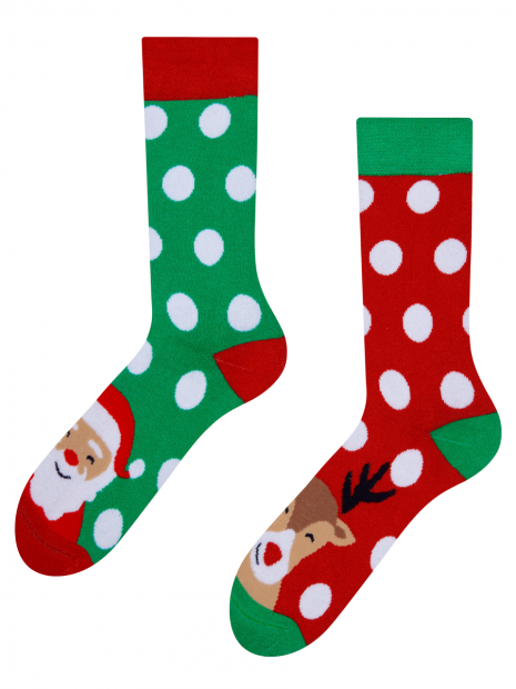 Santa &amp; Rudolph - Winter Socks - Good Mood