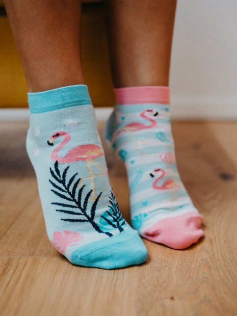 Love Flamingos - Low Socks Good Mood