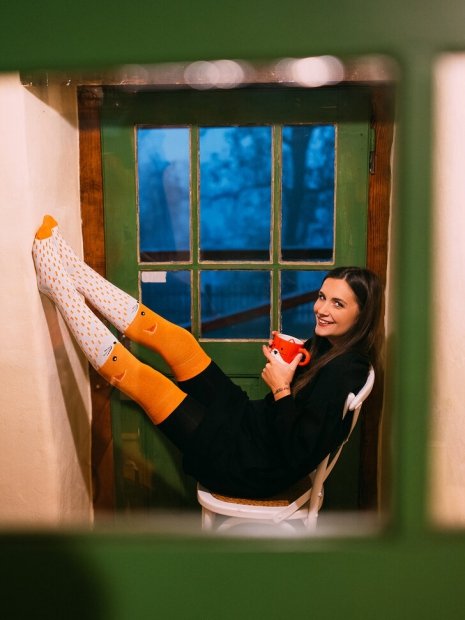 Fluffy Fox - Knee Socks Good Mood
