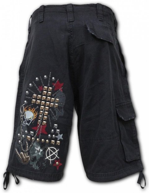 Goth Metal - Krótkie Spodnie Denim Spiral