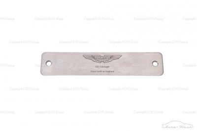 Aston Martin V8 Vantage Brushed steel trim kickplate name plate cover