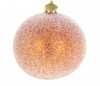 Weihnachtskugel 8cm, Perliger Raureif auf Orangen