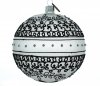 szklana bombka koronkowa / Schwarz und Weiß Weihnachtskugeln / white and black baubles