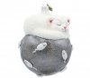 biały kot na srebrnym kłębku bombka