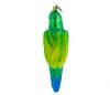 Glaskugel Smaragd Papagei 15cm