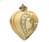 Christmas bauble Heart 5 cm – Pearls on gold