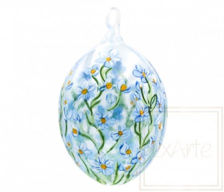 Christmas ornament Easter egg 7,5cm - Violets