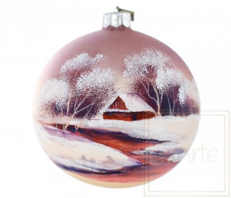 Christmas glass ball 10 cm - In snow robe