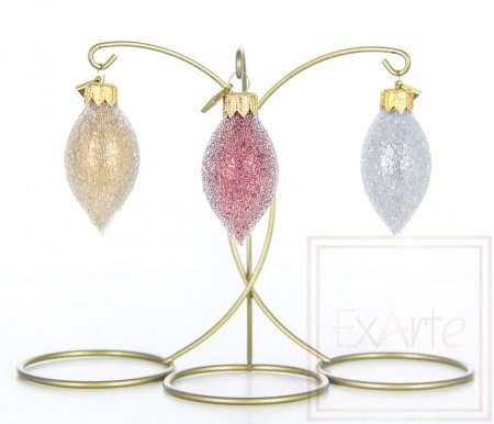 Christmas ornament set of three icicles 5 cm - Pastel drops