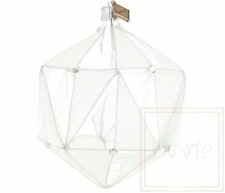 Christmas ornament polyhedron 11cm – Frosted
