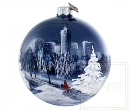 Christmas glass ball 10 cm - Winter park