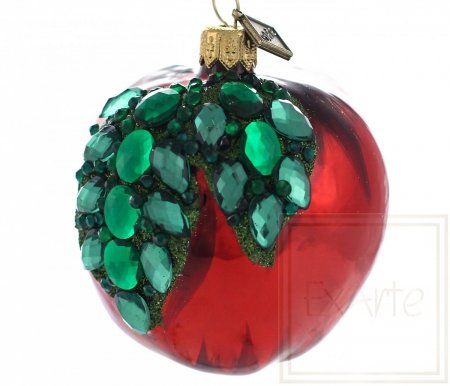 Christmas bauble red apple - 8cm