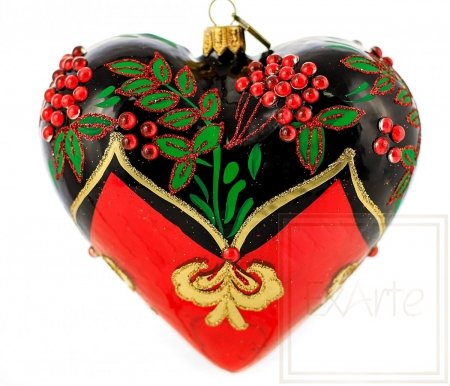 Christmas ornament heart - 12cm - Rowan