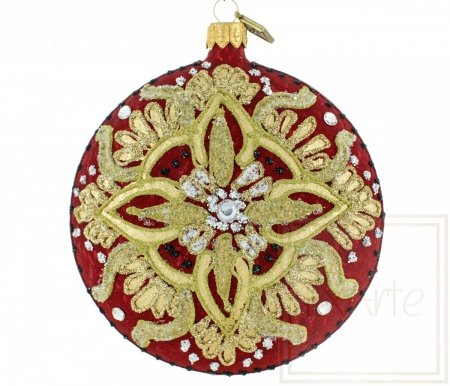 Bombka choinkowa Medalion 10cm - Sarabanda