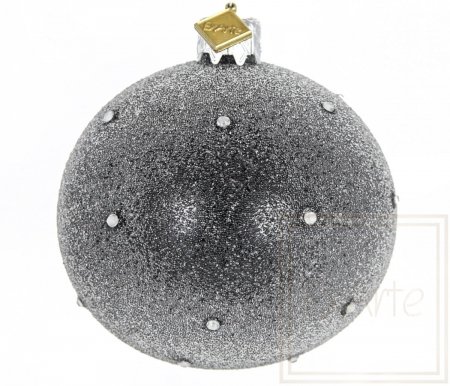 Bombka szklana Kula 8cm - Gwiezdny Pył na czerni