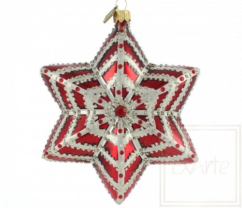 Christmas ornament star 12 cm - Ruby