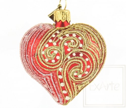 Christmas ornament heart 5cm - Crimson Passions