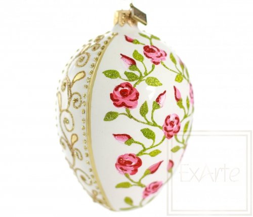 Christmas ornament egg 13cm - Wild Rose
