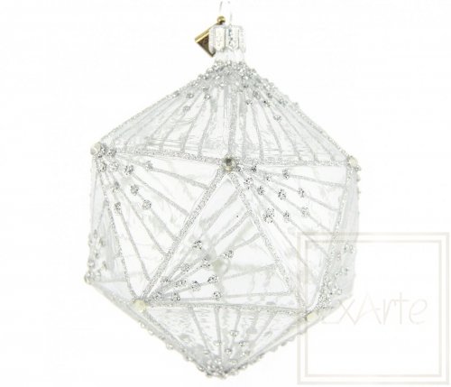 Christmas ornament polyhedron 11cm - Silver Rays