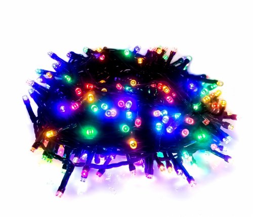 Christmas Tree Lights - Sparkle Light LED with a High Bulb Density - 20m Length, Multicolor, Set with Modulator