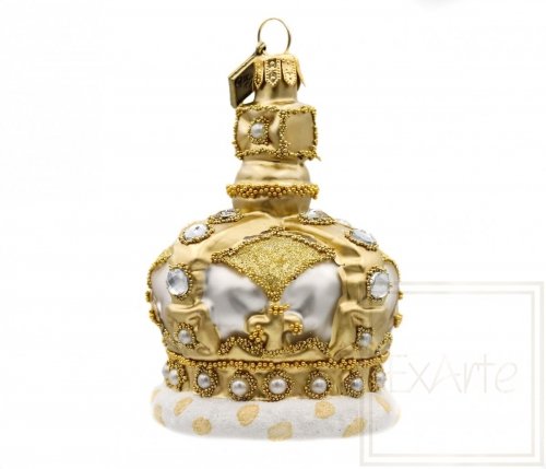 Christmas bauble royal crown 8cm