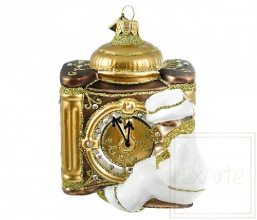 Christmas bauble Clock with a boy 11cm - New Year