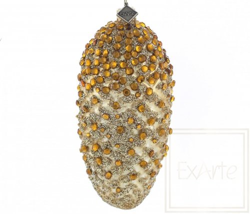 Christmas bauble cone 16cm – Amber
