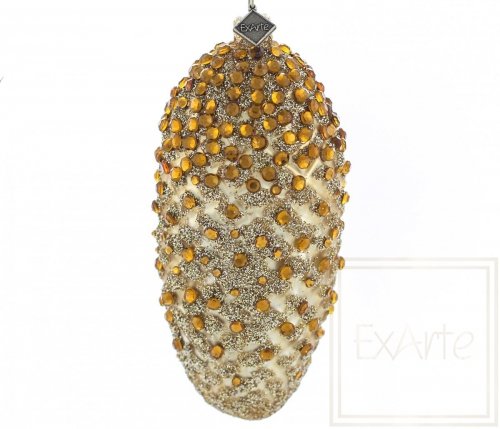 Christmas bauble cone 16cm – Amber