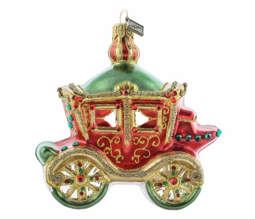 Christmas bauble carriage 10cm - Royal