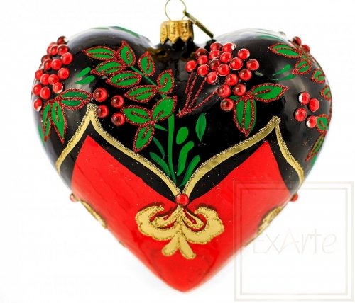 Christmas ornament heart - 12cm - Rowan