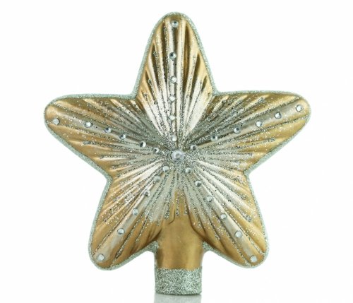 Bombka świąteczna Gwiazda złoto-srebrna 16,5 cm