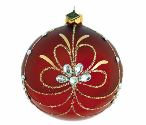 Szklana bombka kula 10cm - Kokarda