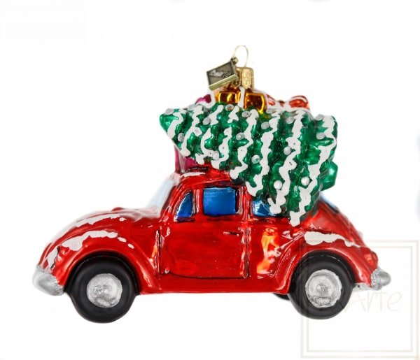 Christbaumschmuck Auto mit Geschenken - 13cm
