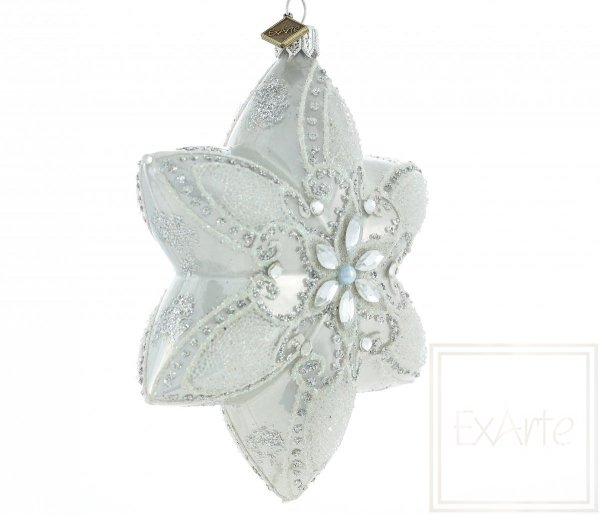 gwiazdka szklana bombka 12 cm / Weihnachtskugeln Stern 12cm Polaris / Christmas bauble Star 12cm Polaris