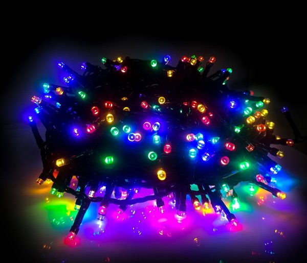Lampki choinkowe kolorowe z animacją długość 20m