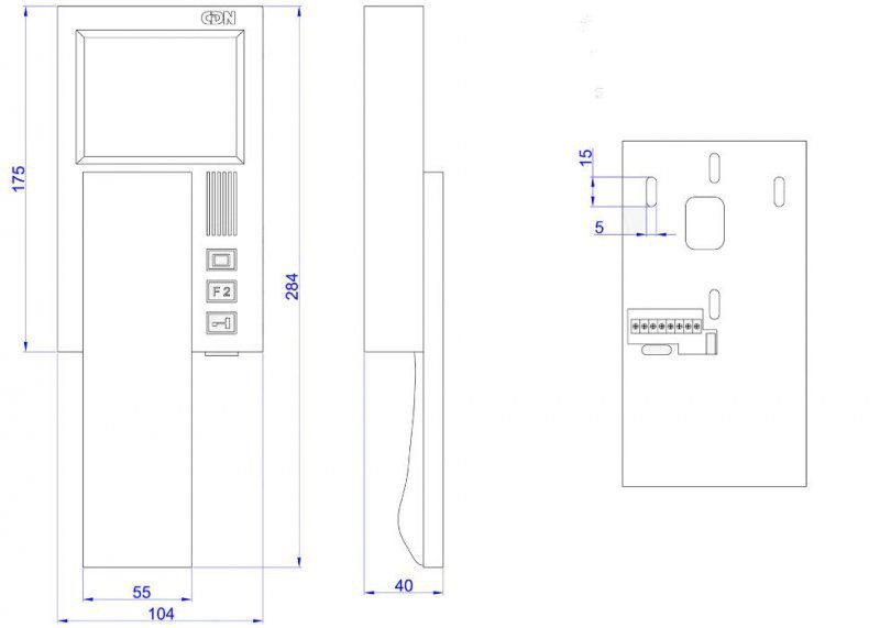 ACO INS-MPR 4” Monitor INSPIRO - kolorowy cyfrowy 4” do systemów videodomofonowych