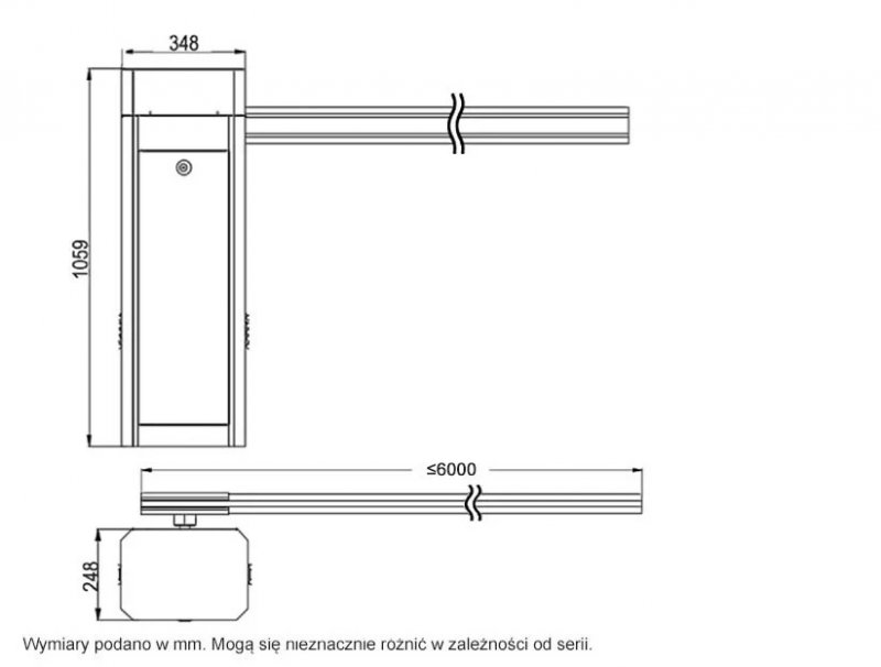 GUARD-3 Szlaban parkingowy z ramieniem 6m Elektrobim