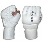 Rękawice kyokushin MMA-białe-SKÓRA