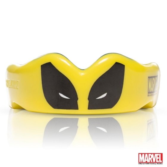 Ochraniacze zębów OZ-TT &quot;Extro Marvel Wolverine&quot; żółto-niebieskie SENIOR 
